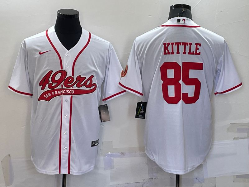 Men San Francisco 49ers #85 Kittle White 2022 Nike Co branded NFL Jerseys